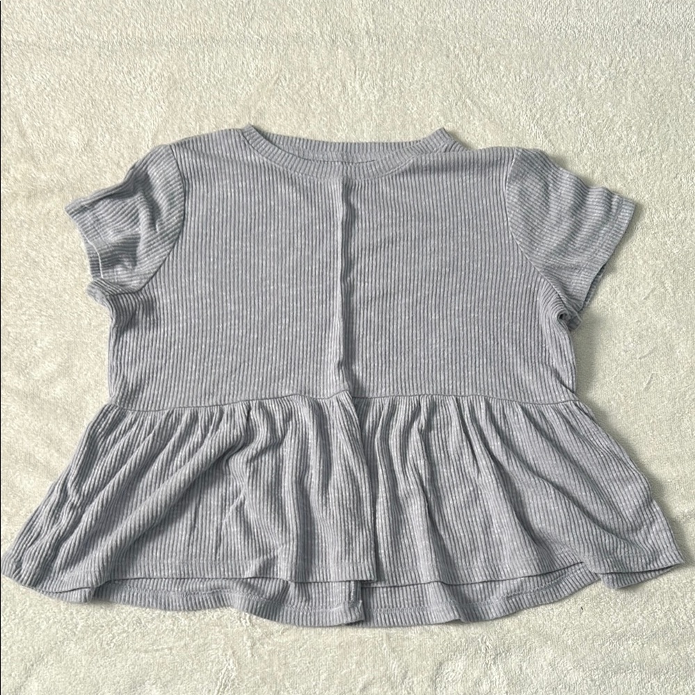 Lilac Ribbed Cropped Top